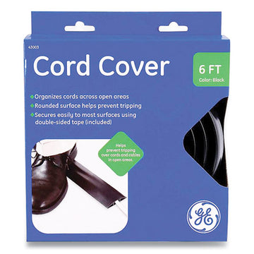 GE Power Gear Cord Cover, 2.5" X 6 Ft, Black freeshipping - TVN Wholesale